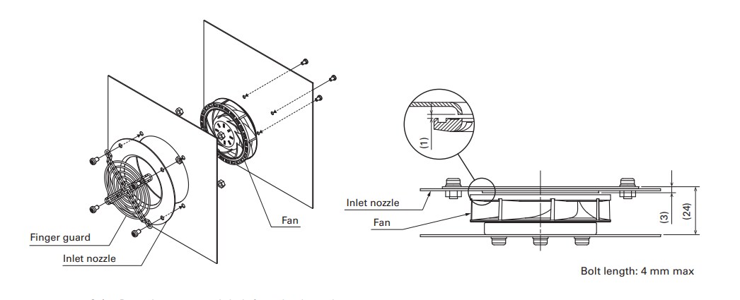 Mechanical Drawing - Sanyo Denki 9TD Type San Ace C70 Centrifugal Fans